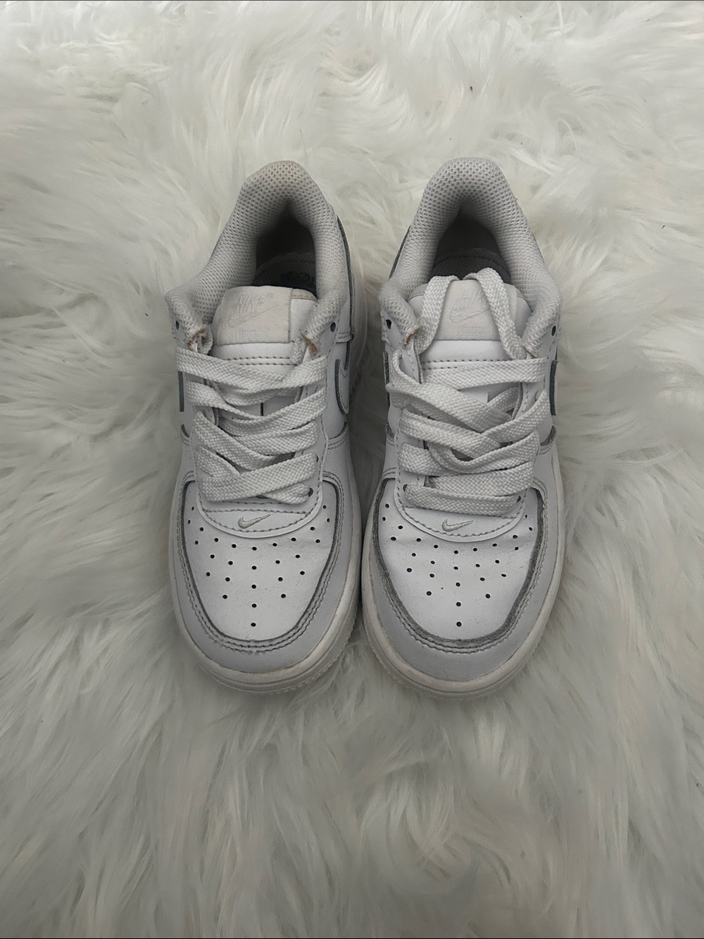Kids white Nike sneakers size 12c
